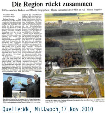 Über uns in der Presse - die Eröffnung des neuen Zubringers am Flughafen Münster/Osnabrück.